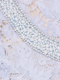 Pearl Lace Midi-Dress
