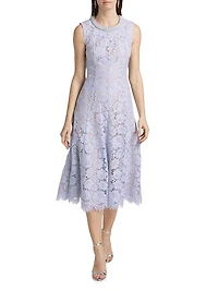 Pearl Lace Midi-Dress