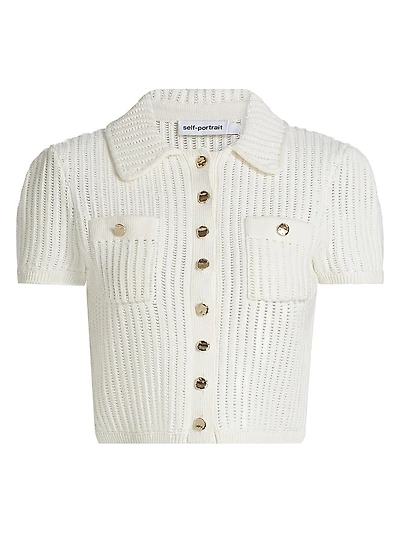 Short-Sleeve Crochet Top