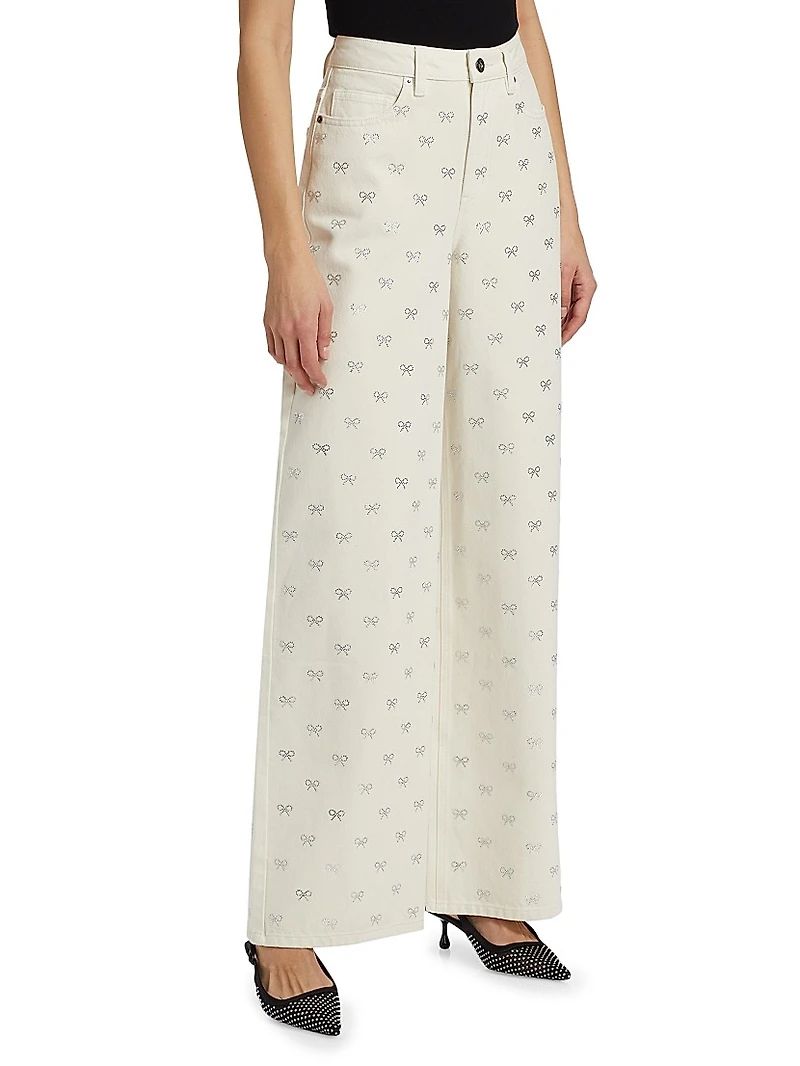Diamanté Bow Jeans