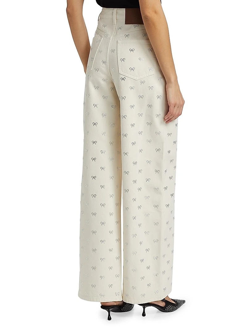 Diamanté Bow Jeans