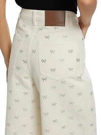 Diamanté Bow Jeans