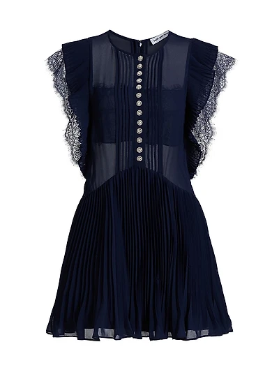 Chiffon Ruffle A-Line Minidress