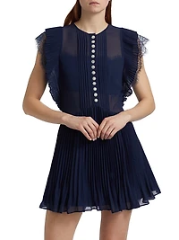 Chiffon Ruffle A-Line Minidress