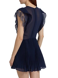 Chiffon Ruffle A-Line Minidress