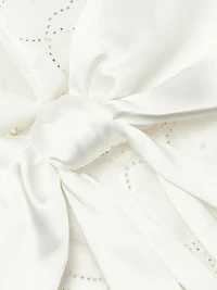 Embellished Tulle & Satin Bow Minidress