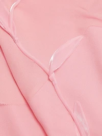 Georgette Flower Off-the-Shoulder Gown