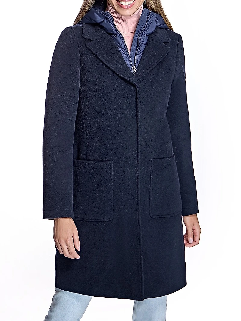 Wool Blend Puffer Coat