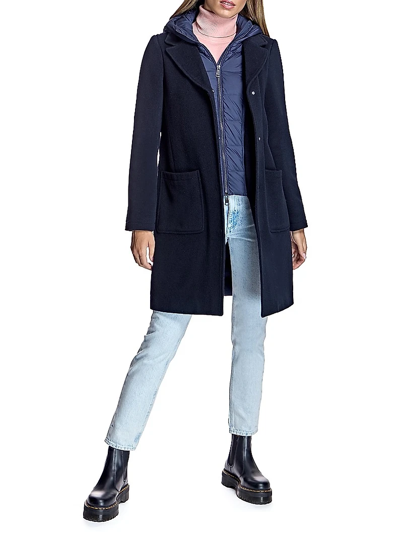 Wool Blend Puffer Coat