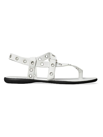 Eyelet Leather Sandals