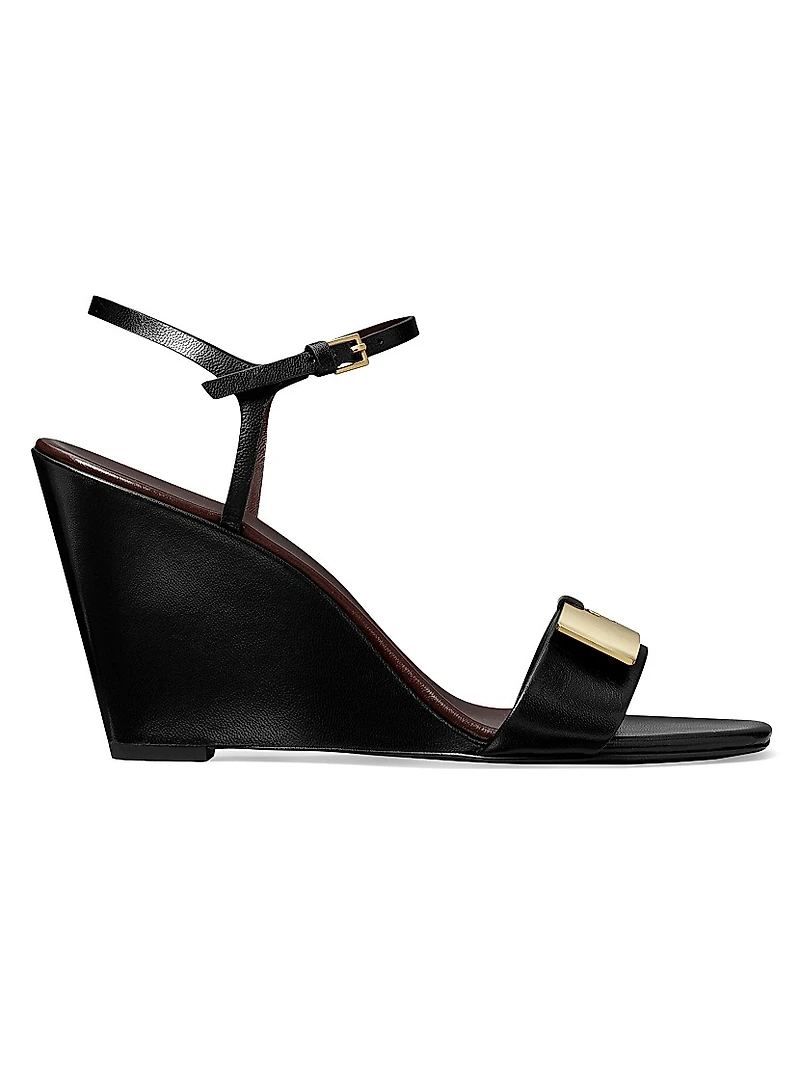 Gigi Leather Wedge Sandals