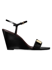 Gigi Leather Wedge Sandals