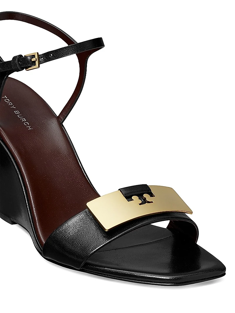 Gigi Leather Wedge Sandals