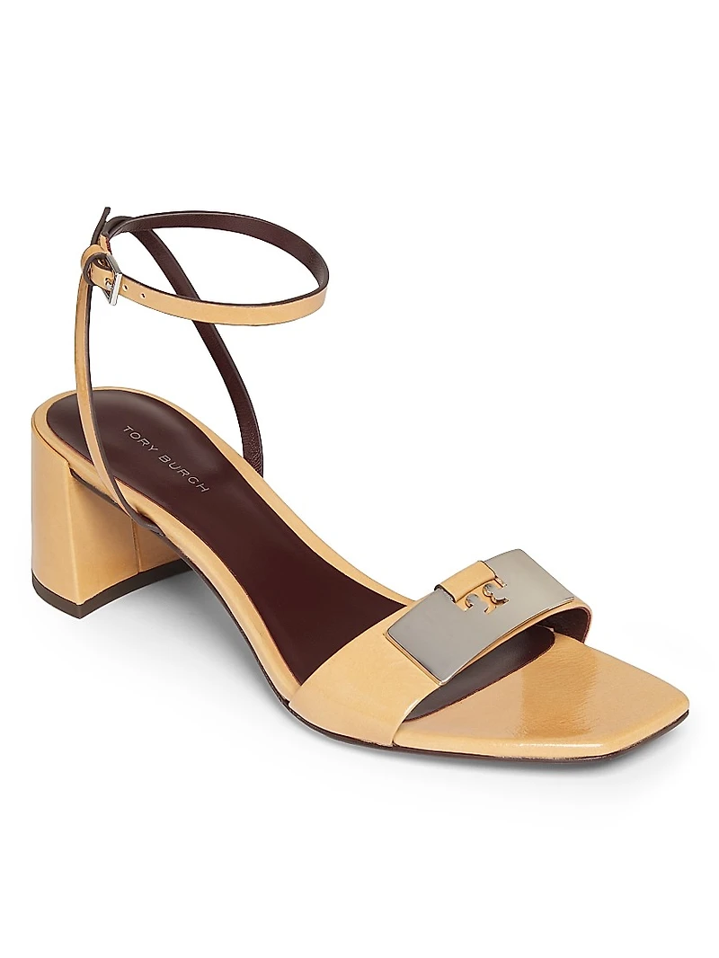 Gigi 55MM Logo-Detailed Leather Sandals