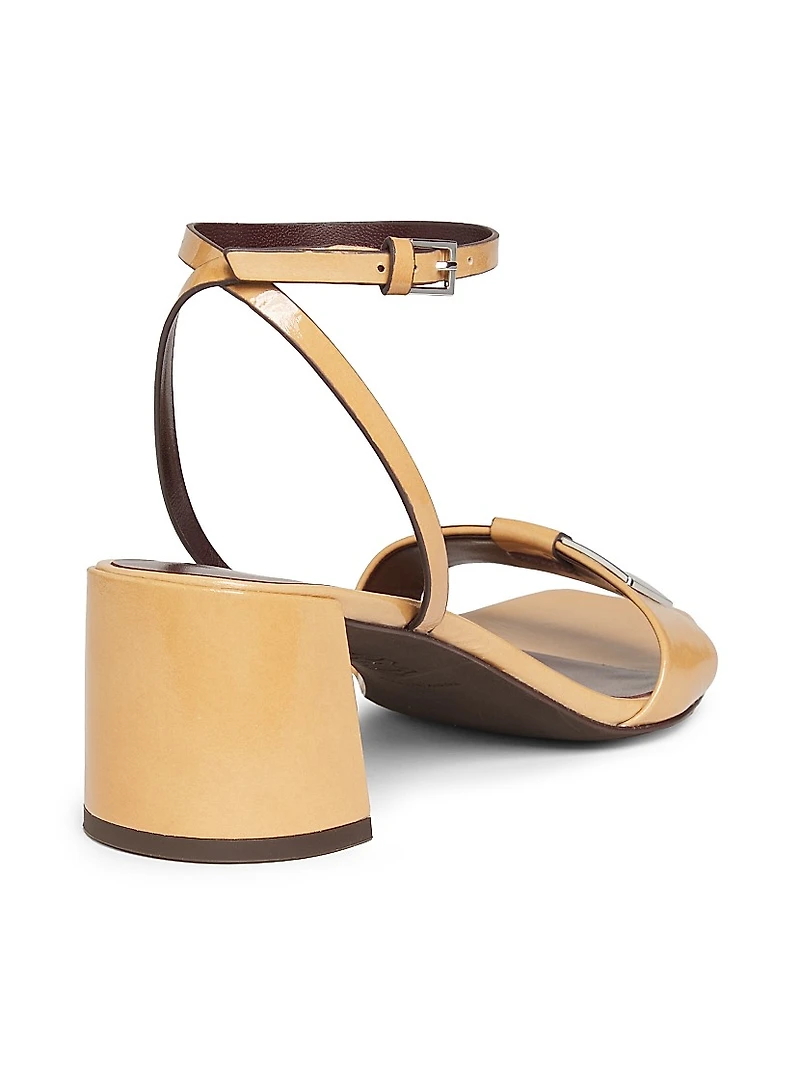 Gigi 55MM Logo-Detailed Leather Sandals