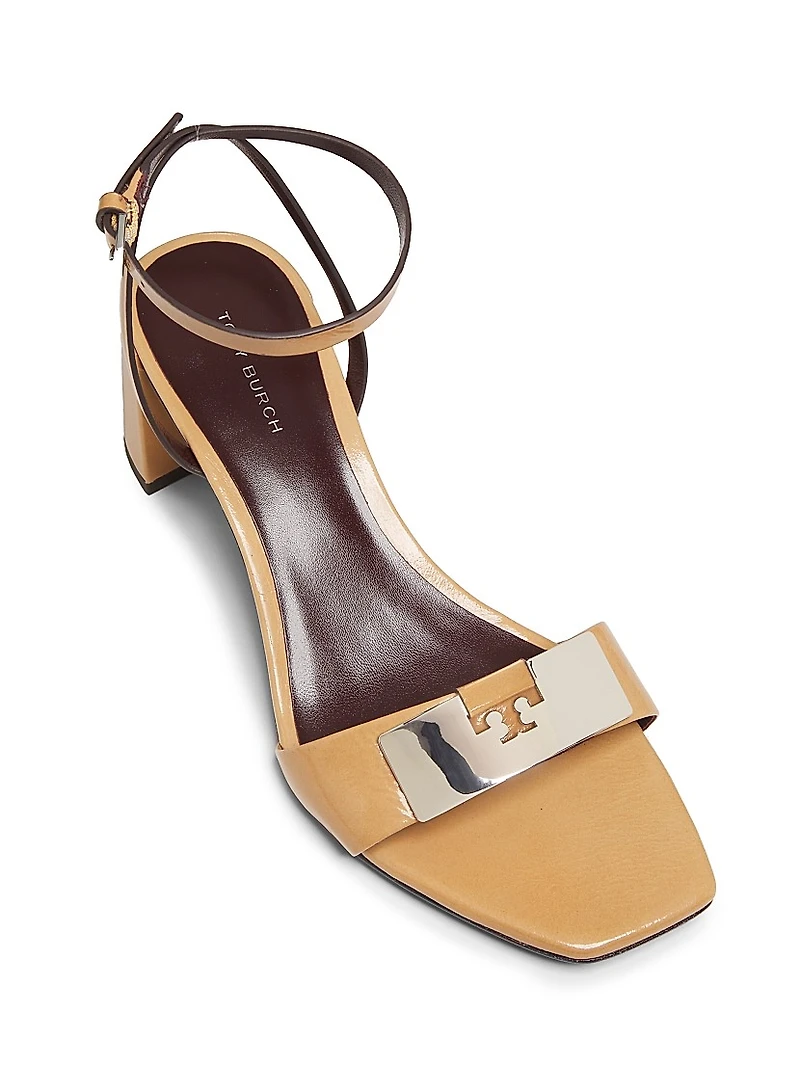 Gigi 55MM Logo-Detailed Leather Sandals