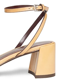 Gigi 55MM Logo-Detailed Leather Sandals