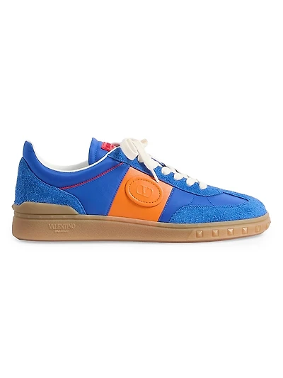 Men's Upvillage Low Top Sneakers Crust Leather and Nylon