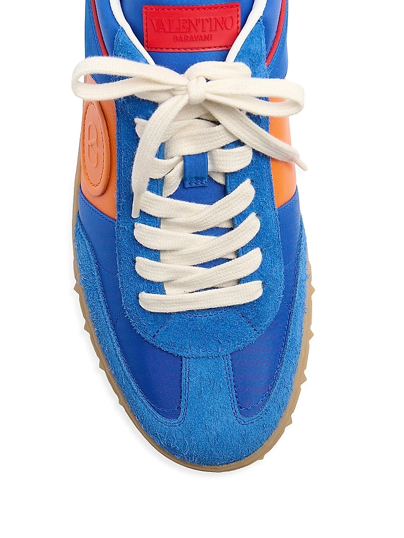 Men's Upvillage Low Top Sneakers Crust Leather and Nylon