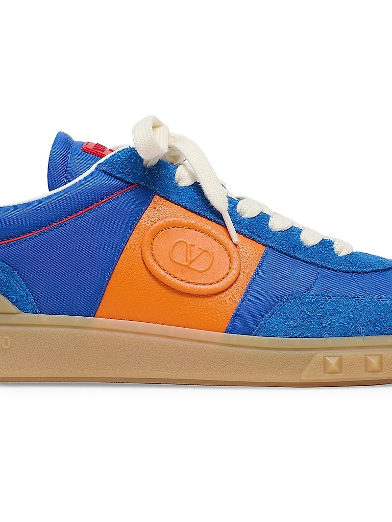 Men's Upvillage Low Top Sneakers Crust Leather and Nylon
