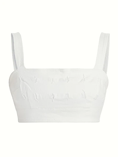 Gabi Cotton Twill Crop Top