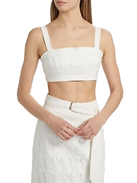 Gabi Cotton Twill Crop Top