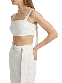 Gabi Cotton Twill Crop Top