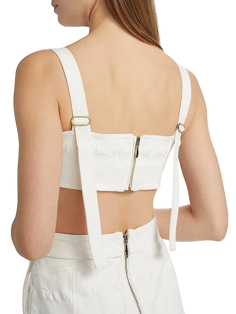 Gabi Cotton Twill Crop Top