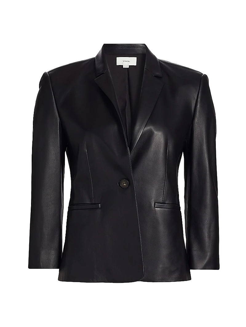 Leather Shrunken Blazer