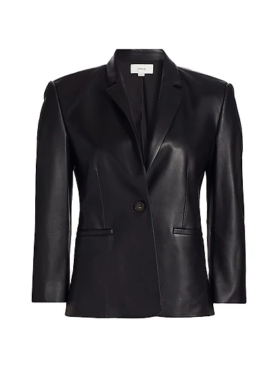 Leather Shrunken Blazer