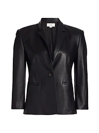 Leather Shrunken Blazer