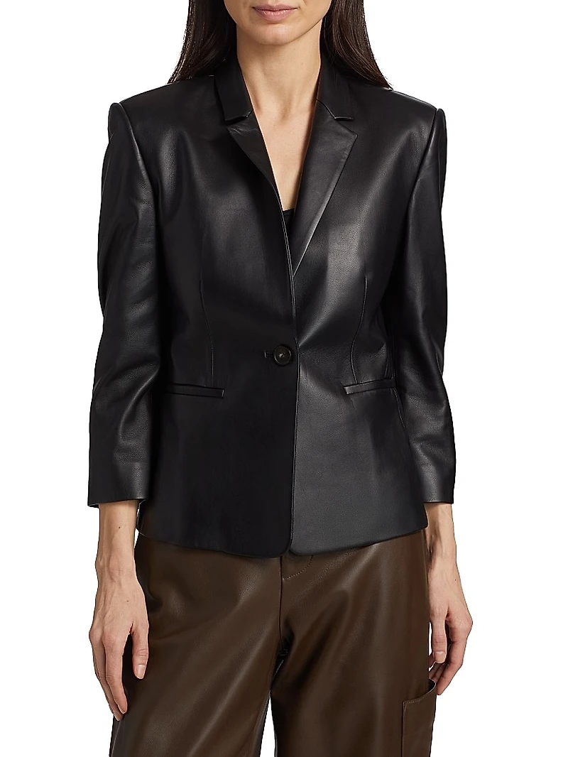 Leather Shrunken Blazer