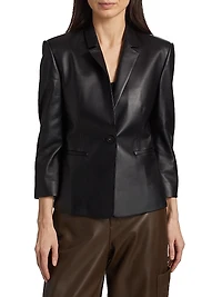 Leather Shrunken Blazer