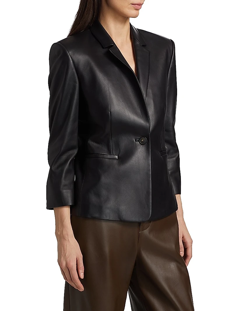 Leather Shrunken Blazer