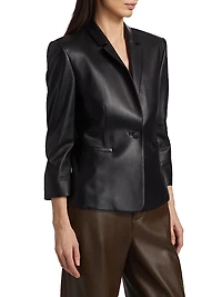 Leather Shrunken Blazer