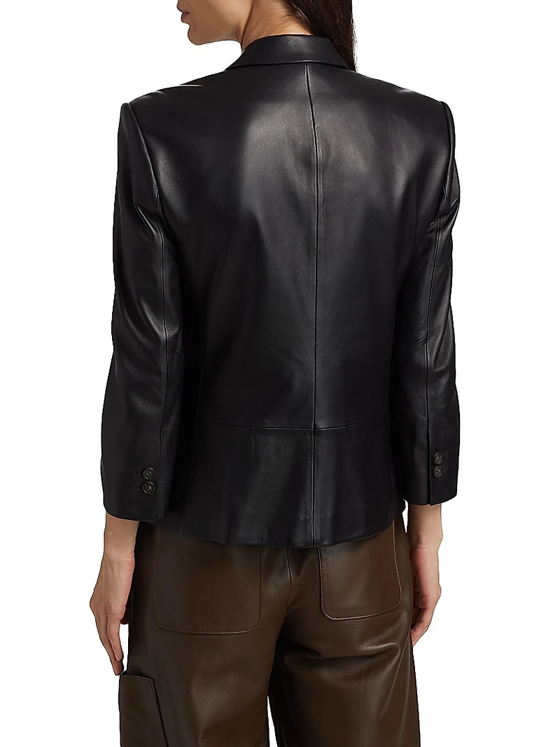Leather Shrunken Blazer