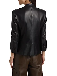 Leather Shrunken Blazer