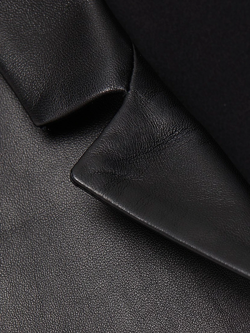 Leather Shrunken Blazer