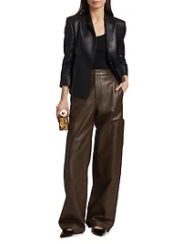 Leather Shrunken Blazer