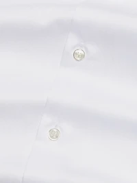 Shiny Solid Woven Cotton Shirt