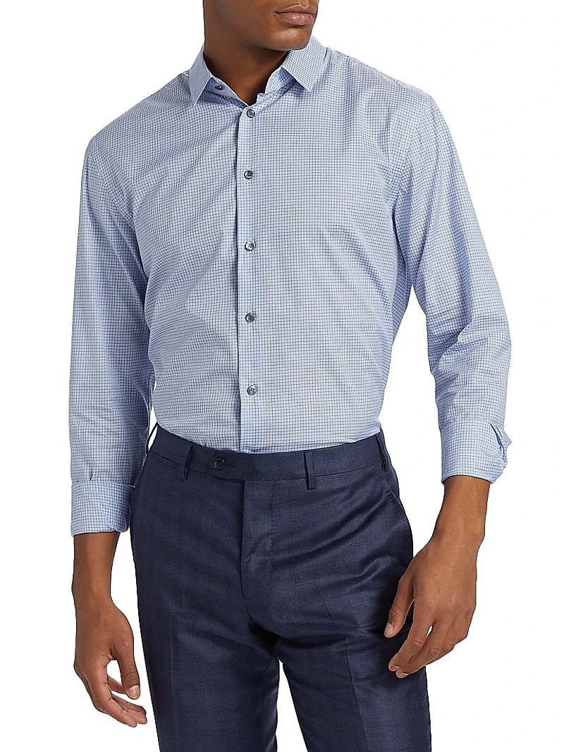 Mini Plaid Cotton Shirt