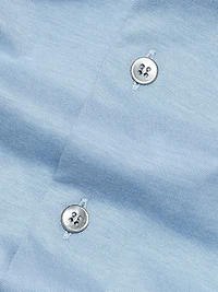 Cotton-Blend Jersey Button-Front Shirt