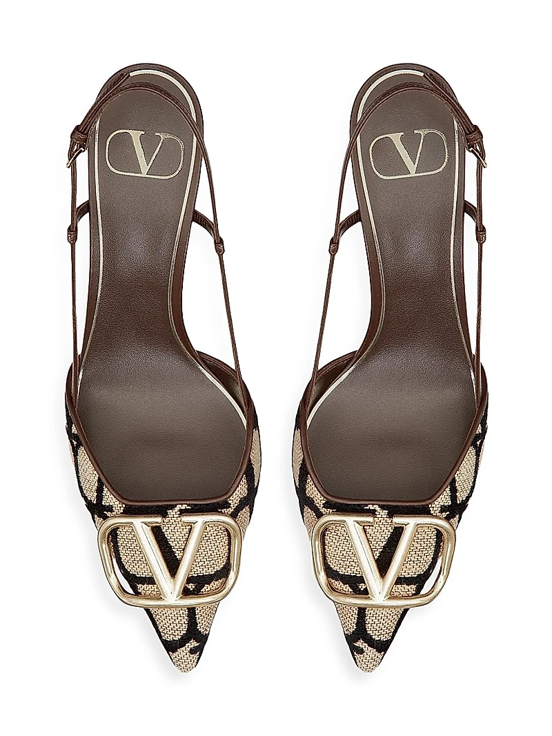 VLogo Signature Slingback Pumps 80MM