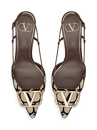 VLogo Signature Slingback Pumps 80MM