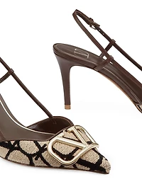 VLogo Signature Slingback Pumps 80MM