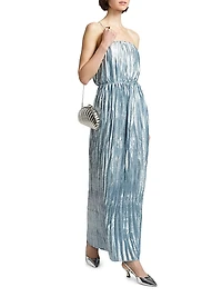 Florence Pleated Shimmer Maxi Dress