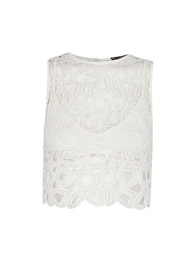 Sea Wanderer Joelle Eyelet Crop Blouse