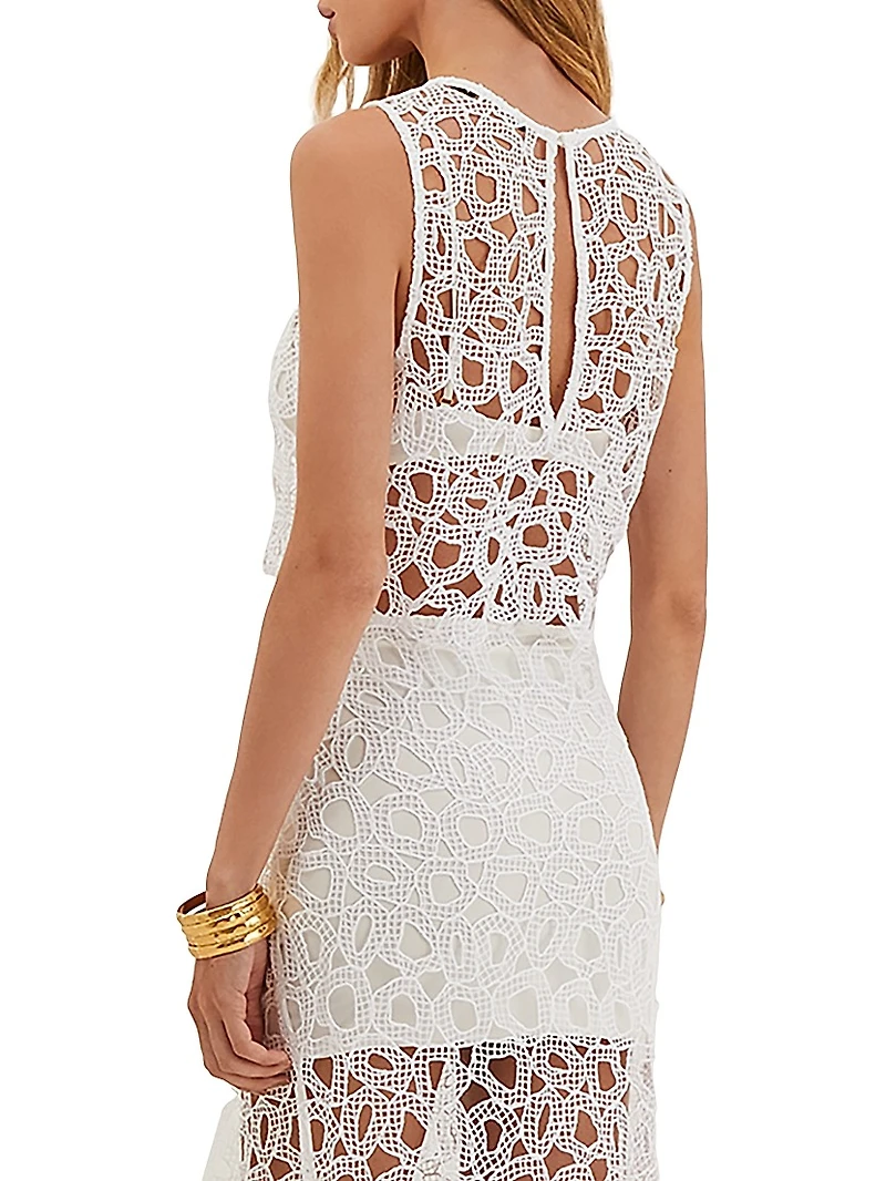 Sea Wanderer Joelle Eyelet Crop Blouse