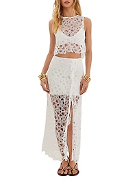 Sea Wanderer Joelle Eyelet Crop Blouse