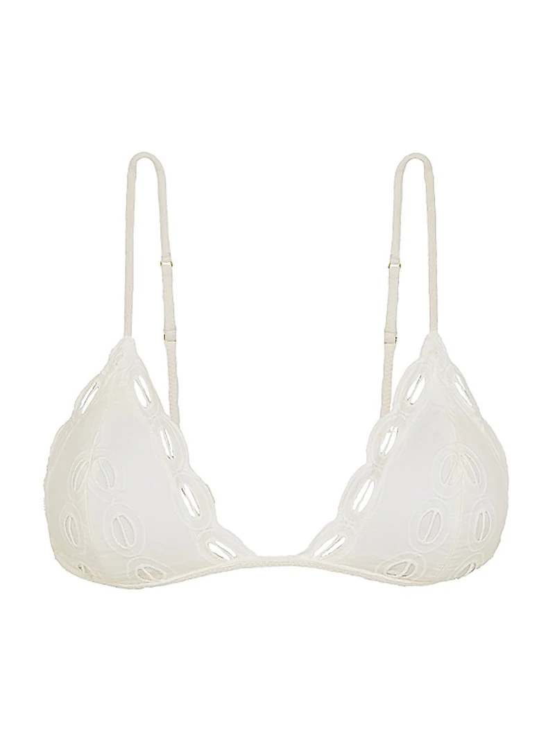 Sea Wanderer Naya Eyelet Triangle Bikini Top
